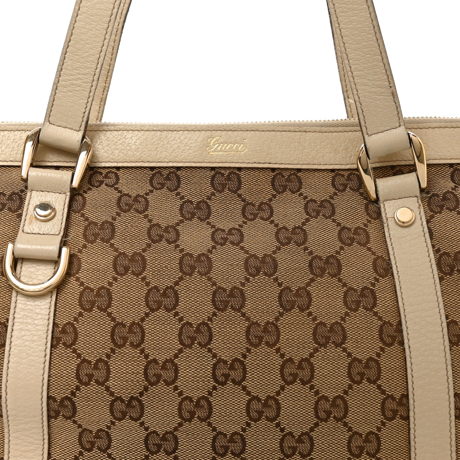 Gucci Monogram Medium Abbey Tote Off White 7 of 9