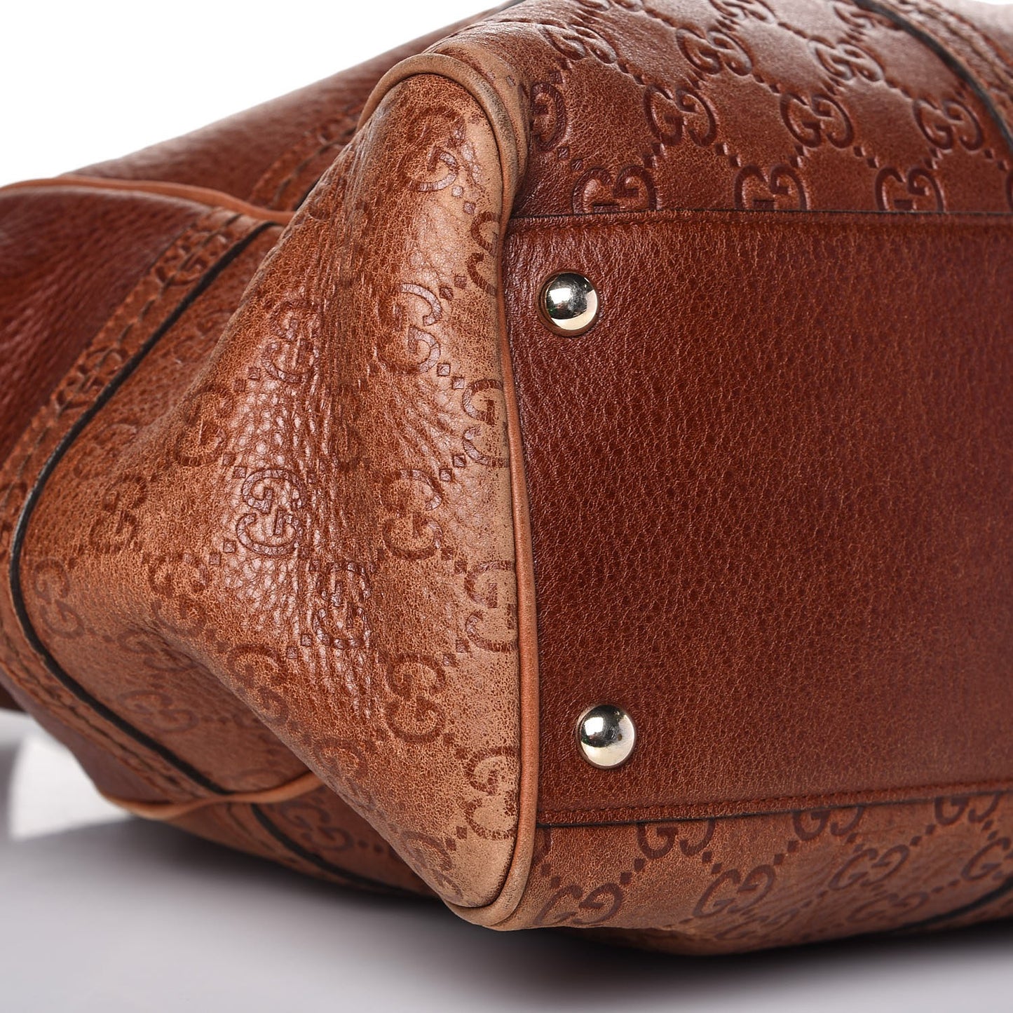 Guccissima Trim Large Signoria Tote Brown