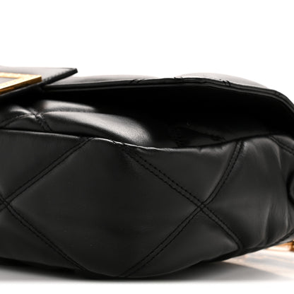 Versace Calfskin Quilted Medusa Medium Top Handle Shoulder Bag Black 10 of 11