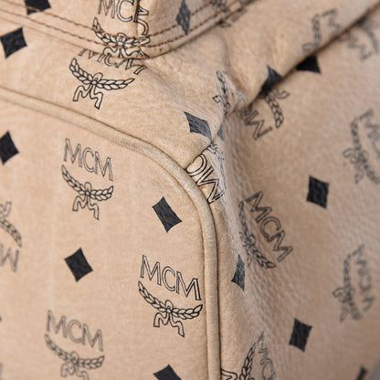 MCM Visetos Medium Studded Stark Backpack Beige 13 of 19