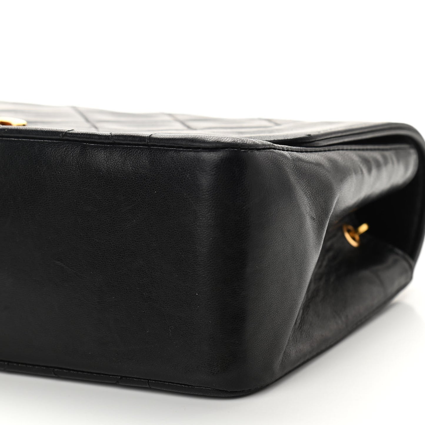 Lambskin Quilted Small Single Flap Black