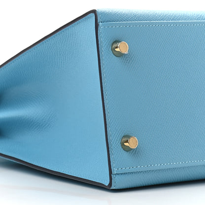 Hermes Epsom Kelly Sellier 32 Bleu Du Nord 9 of 10