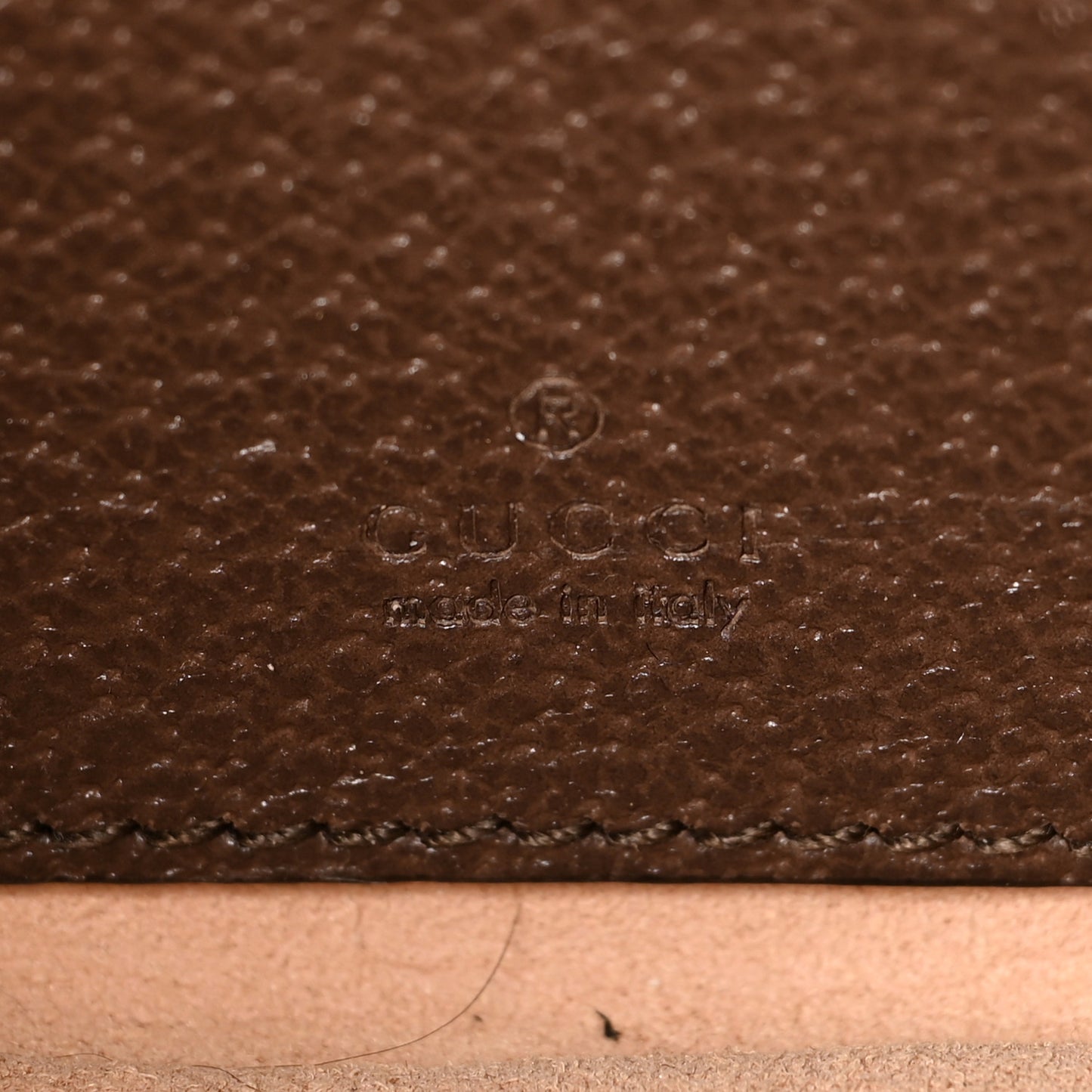 GG Supreme Monogram Textured Calfskin Web Mini Ophidia Half Moon Hobo Beige Ebony New Acero