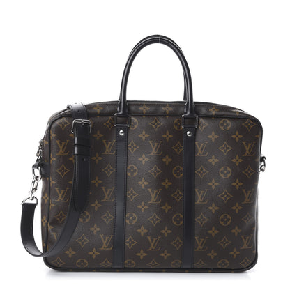 Louis Vuitton Monogram Macassar Porte-Documents Voyage PM 1 of 8