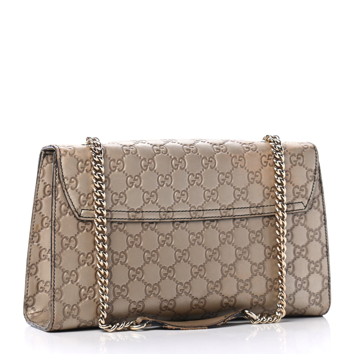 Gucci GG Shine Guccissima Medium Emily Chain Shoulder Bag Gold 2 of 6