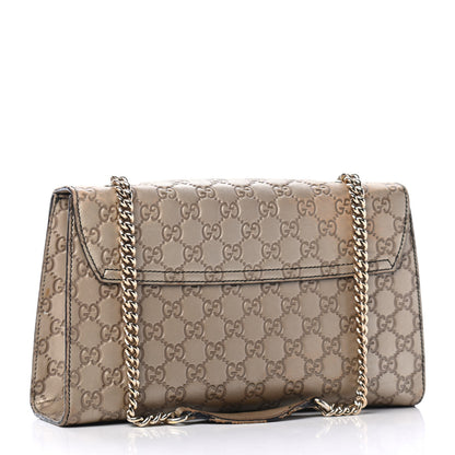 Gucci GG Shine Guccissima Medium Emily Chain Shoulder Bag Gold 2 of 6