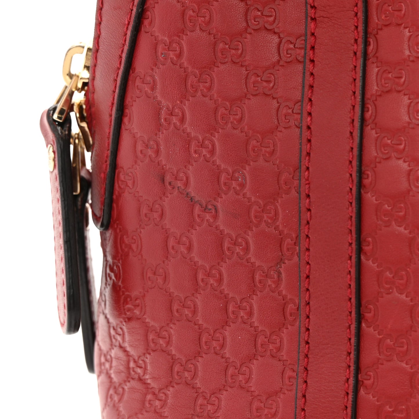 Soft Microguccissima Mini Dome Bag Rosso