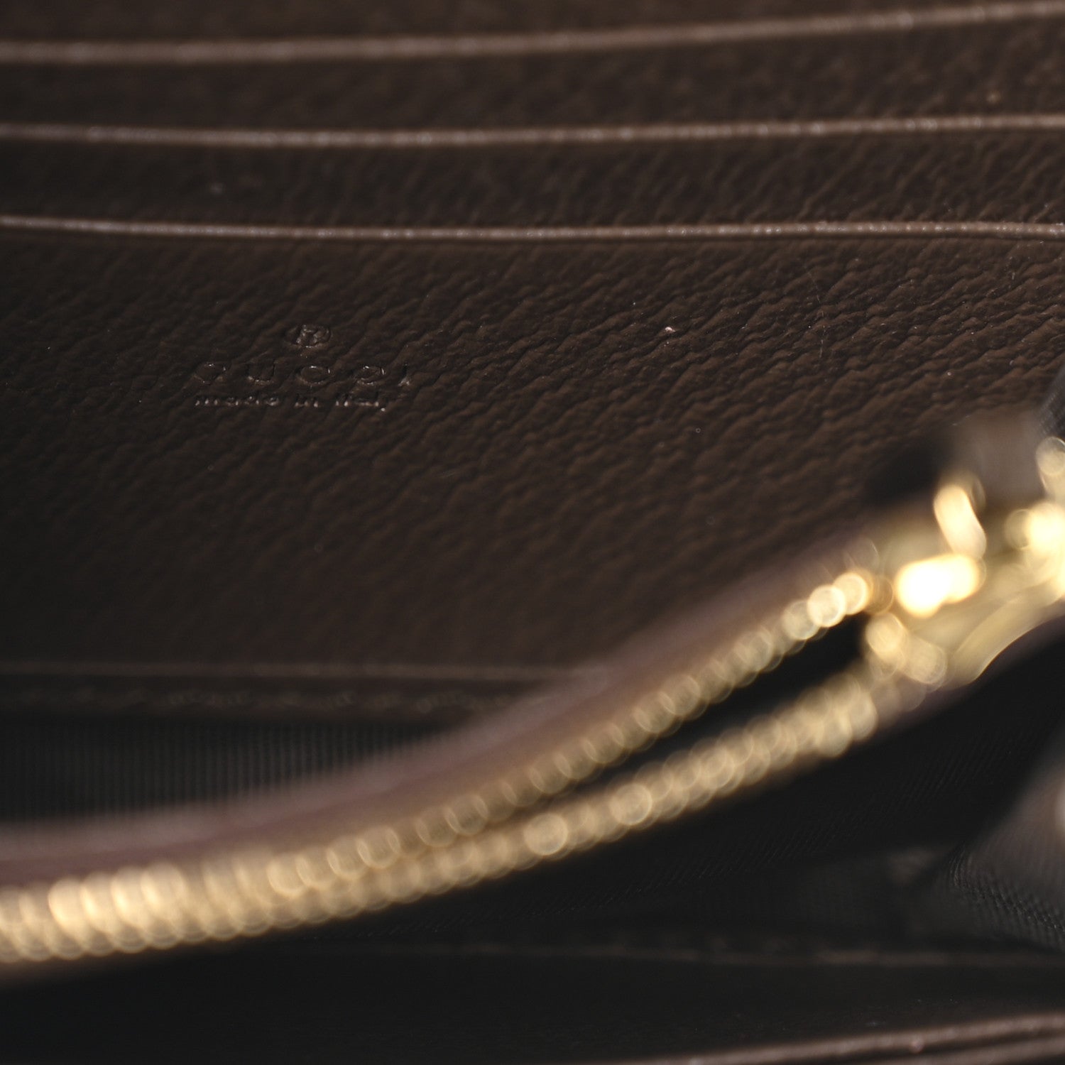 Gucci GG Supreme Monogram Textured Dollar Calfskin Blondie Chain Wallet Beige Ebony New Acero 6 of 11