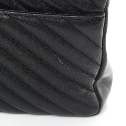 Saint Laurent Sheepskin Matelasse Chevron Monogram Medium College Bag Black 13 of 15