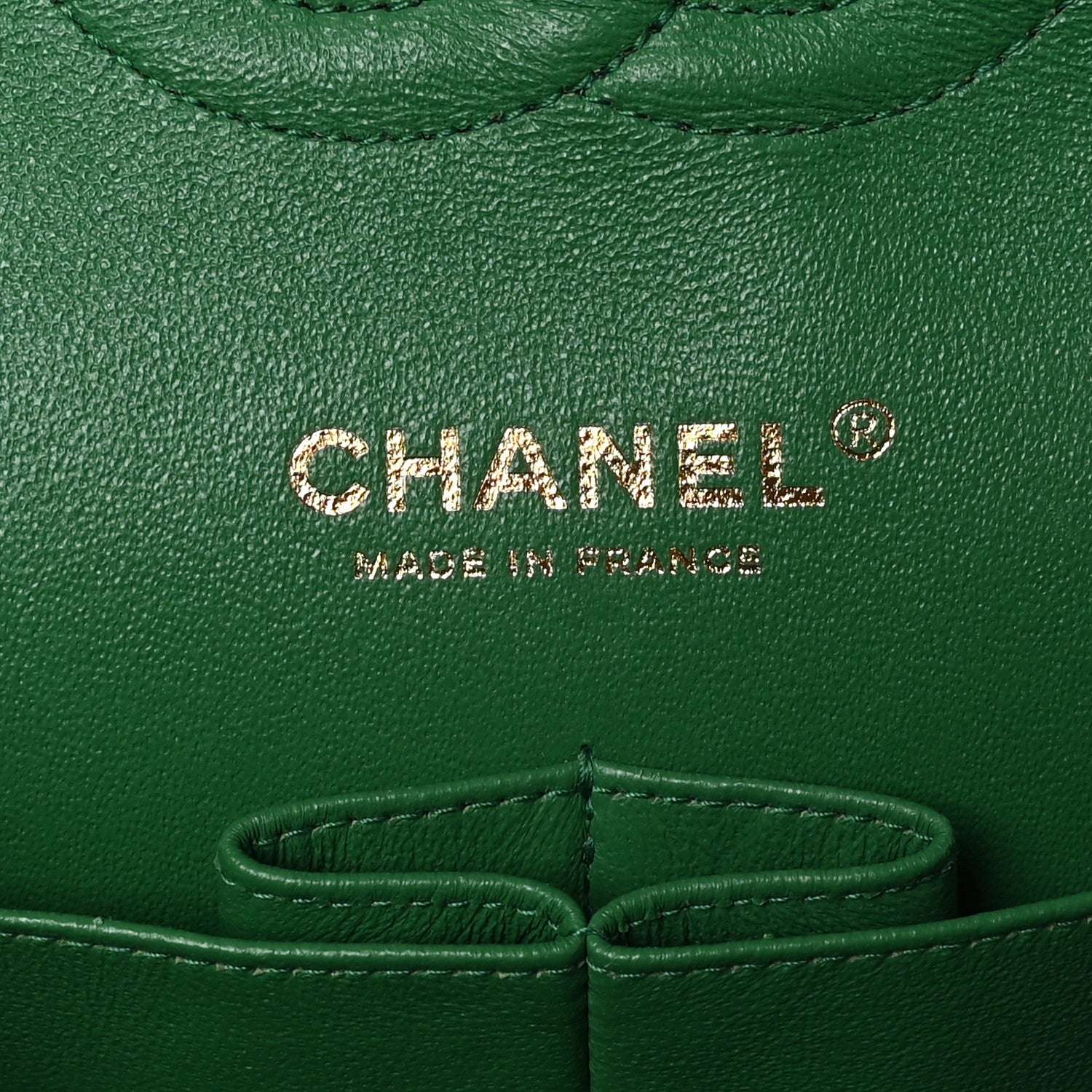 Chanel Tweed Quilted Medium Double Flap Green Multicolor 6 of 10