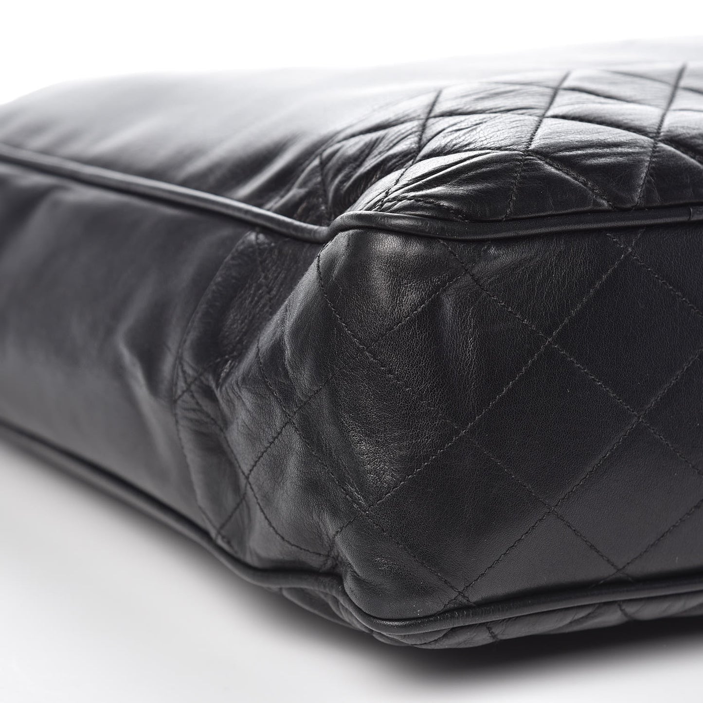 Lambskin Shopping Tote Black