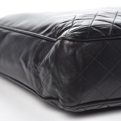 Chanel Lambskin Shopping Tote Black 10 of 12