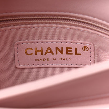 Chanel Lambskin Quilted Small Chain Top Handle Flap Rose Clair 7 of 12