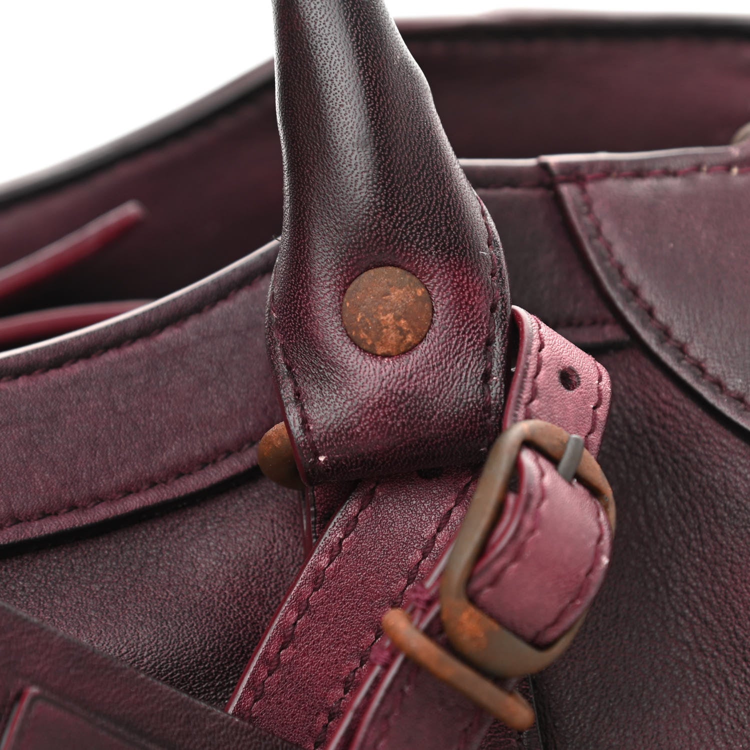 Balenciaga Used Calfskin Rust Hardware Neo Classic City Burgundy 18 of 21