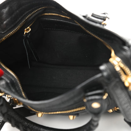 Balenciaga Agneau Classic Gold Hardware Mini City Black 4 of 9