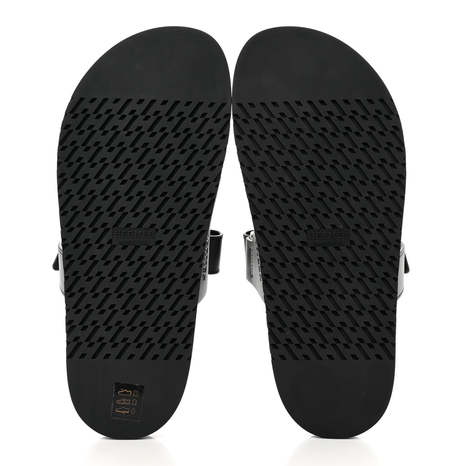 Hermes Calfskin Womens Chypre Sandals 39.5 Black 5 of 9