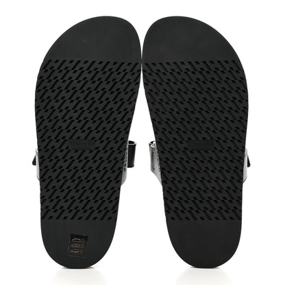 Hermes Calfskin Womens Chypre Sandals 39.5 Black 5 of 9