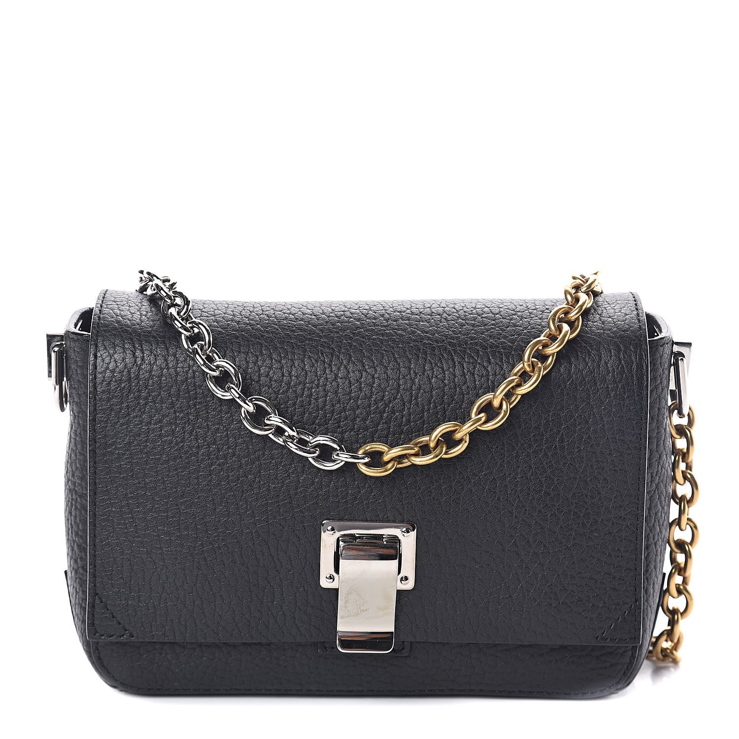 Proenza Schouler Pebbled Calfskin Extra Small Courier Black 1 of 8