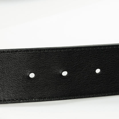 Gucci Suede Calfskin Marmont Clover Belt 90 36 Black 6 of 8