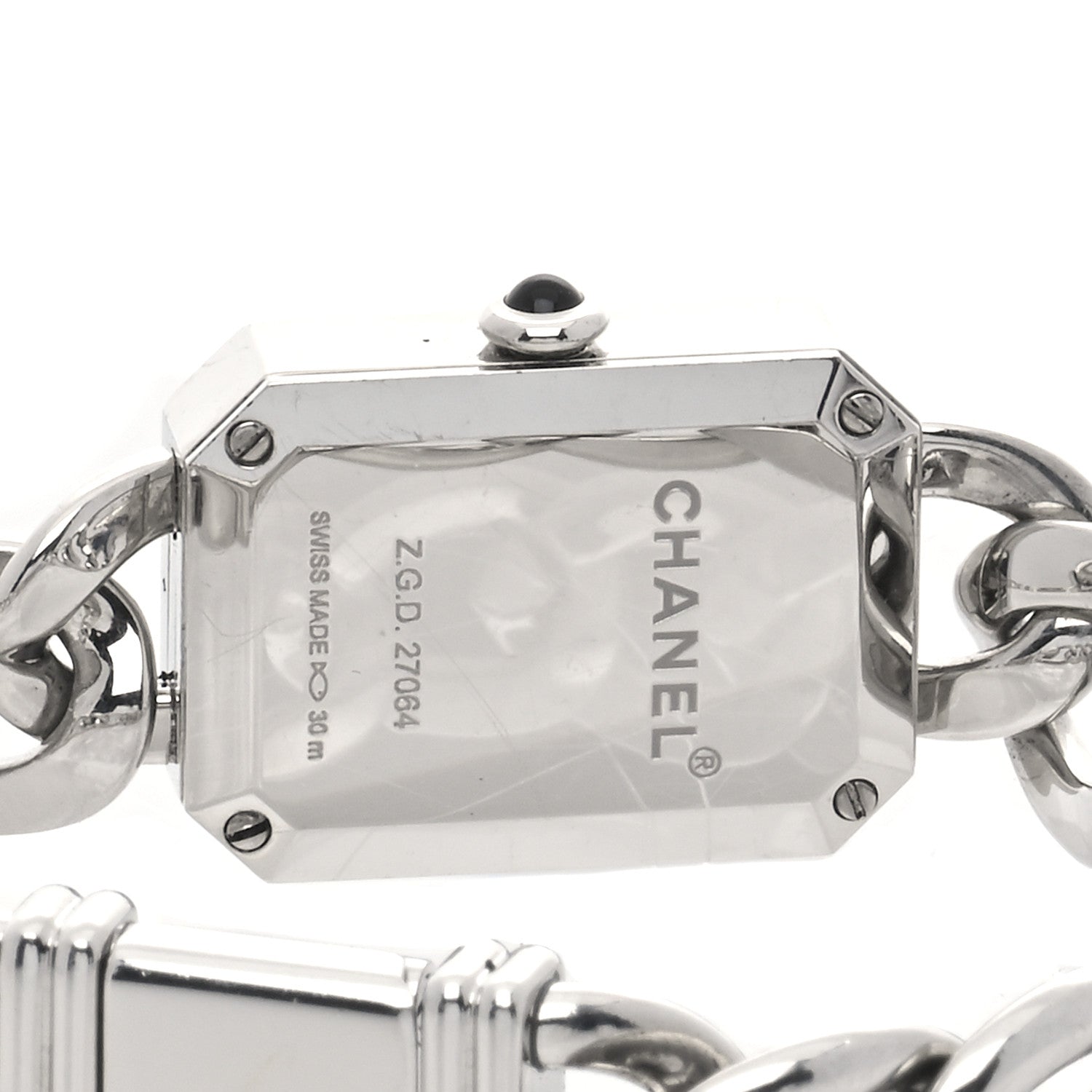 Chanel Stainless Steel 16mm Chain Premiere Quartz Watch Black S 4 of 5