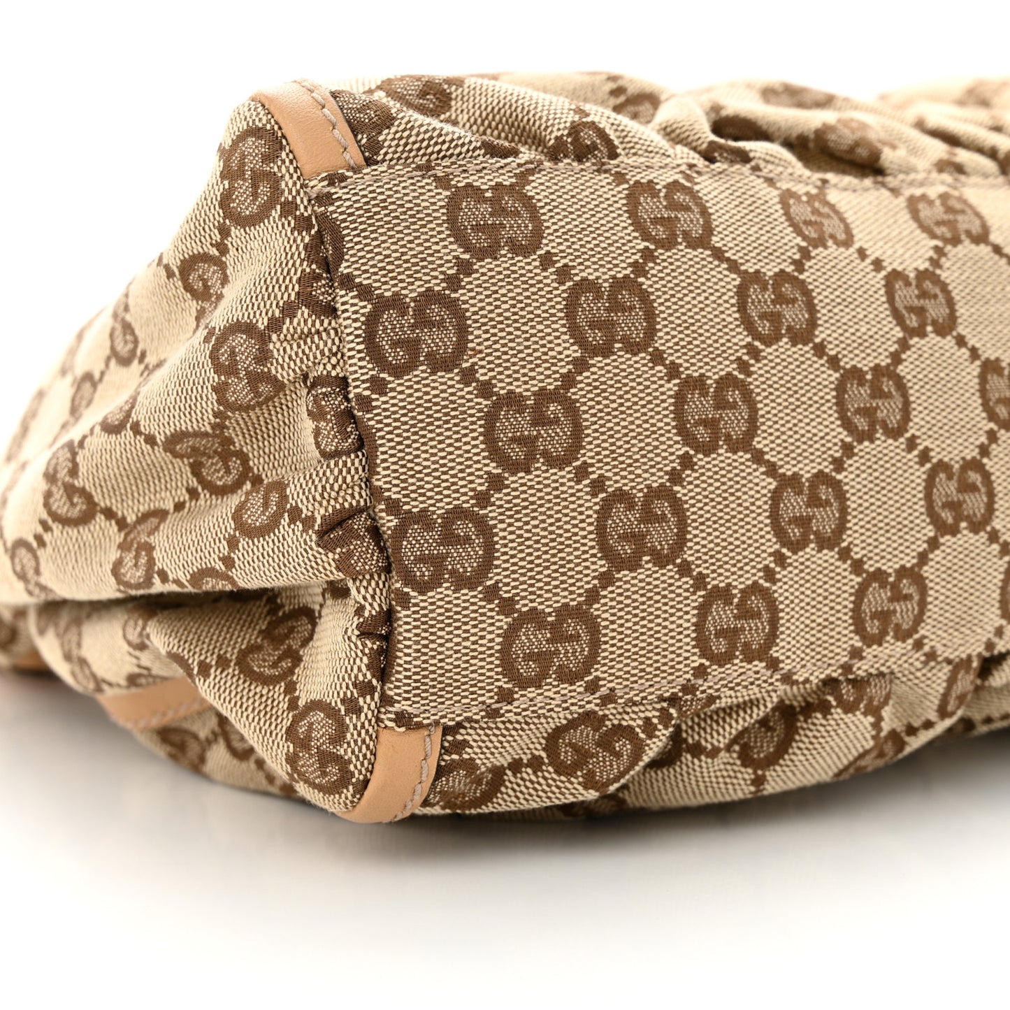 Monogram Medium D Gold Ring Hobo Beige