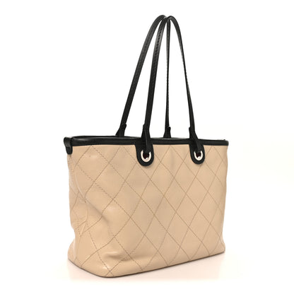 Chanel Grained Calfskin Medium Fever Shopping Tote Beige 4 of 12