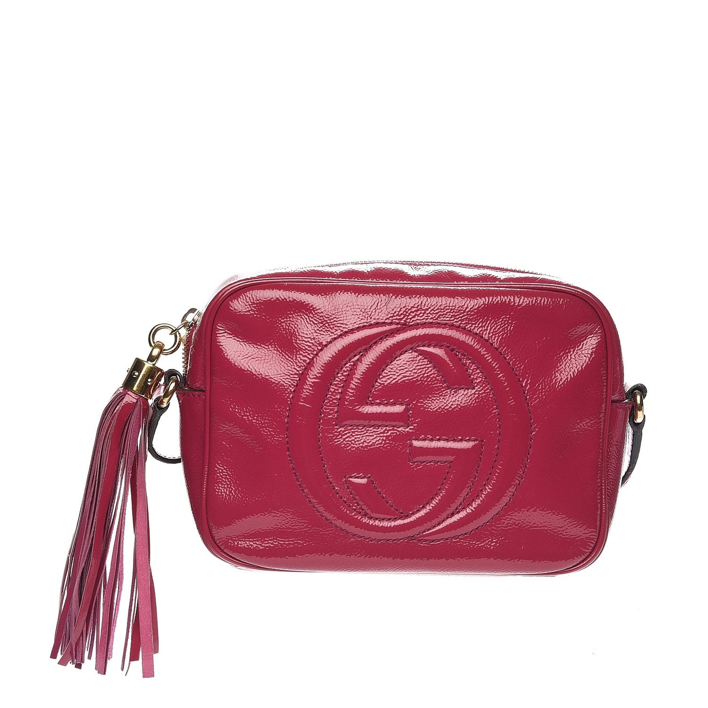 Soft Patent Small Soho Disco Bag Bright Bougainvillea