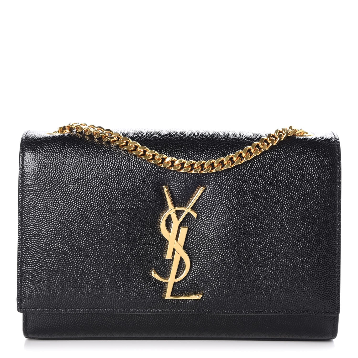 Saint Laurent Grain De Poudre Small Monogram Kate Satchel Black 1 of 7