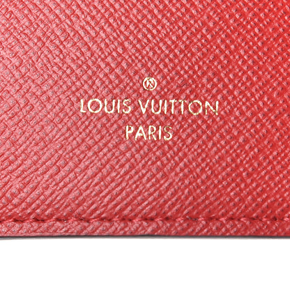 Louis Vuitton Damier Ebene Victorine Wallet Red 5 of 9