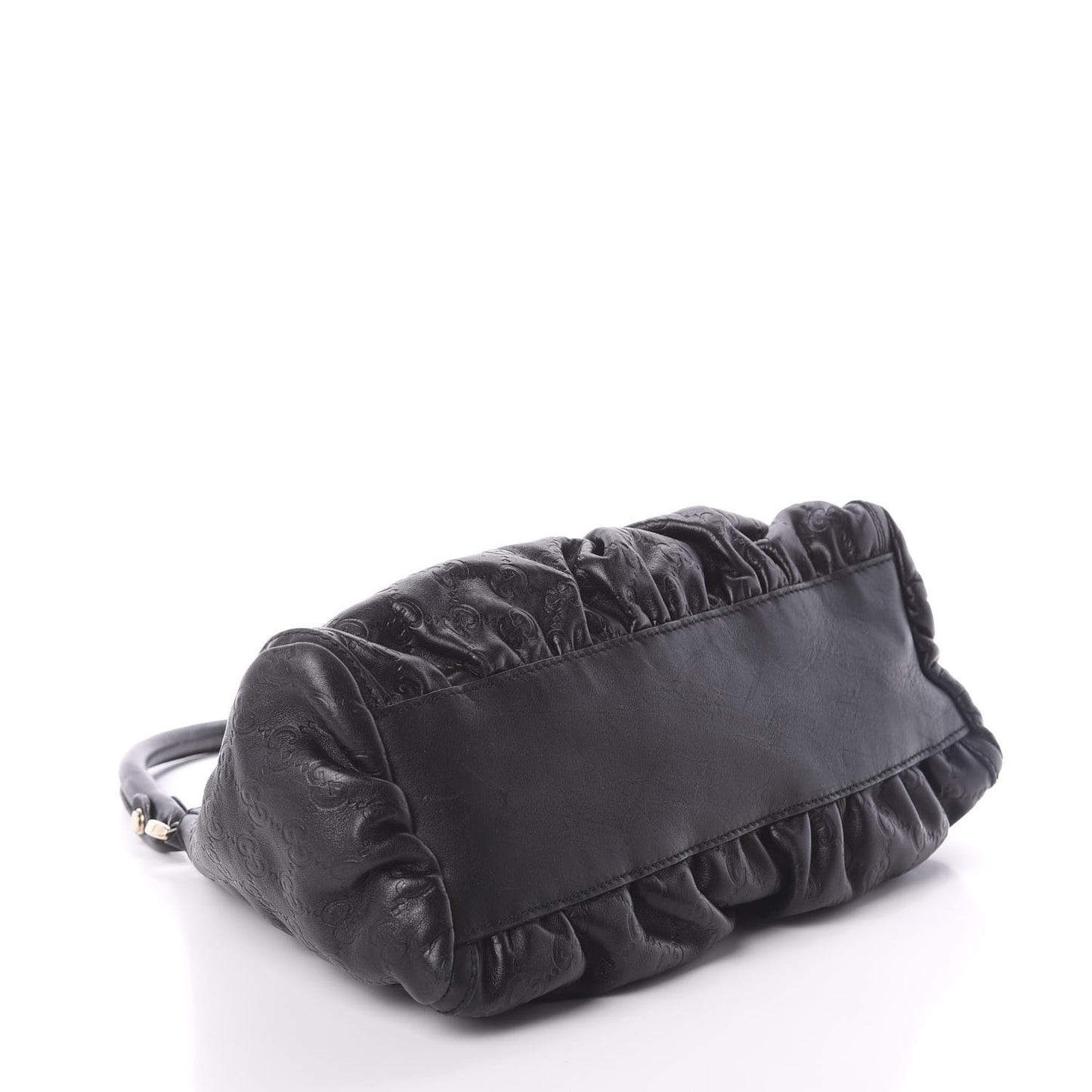 Guccissima Medium D Gold Ring Hobo Black