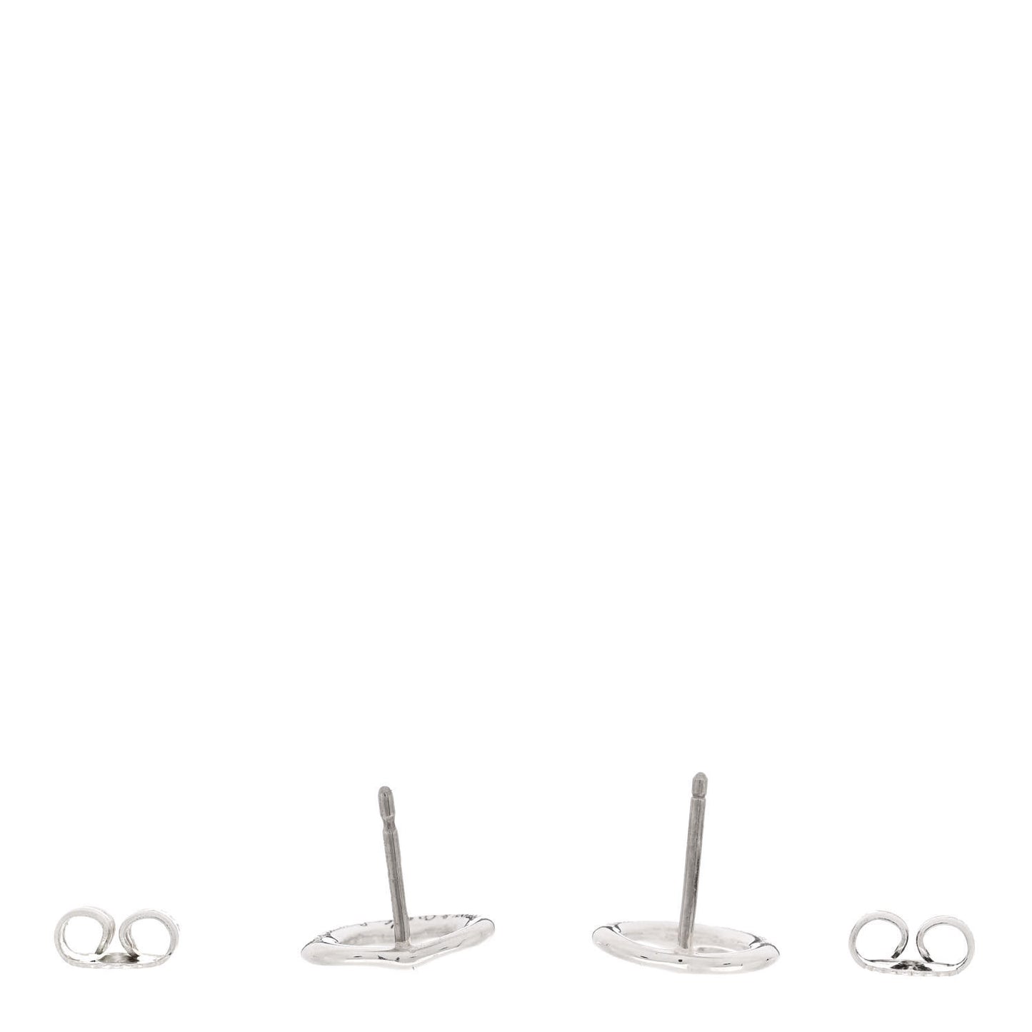 Sterling Silver 11mm Elsa Peretti Open Heart Earrings