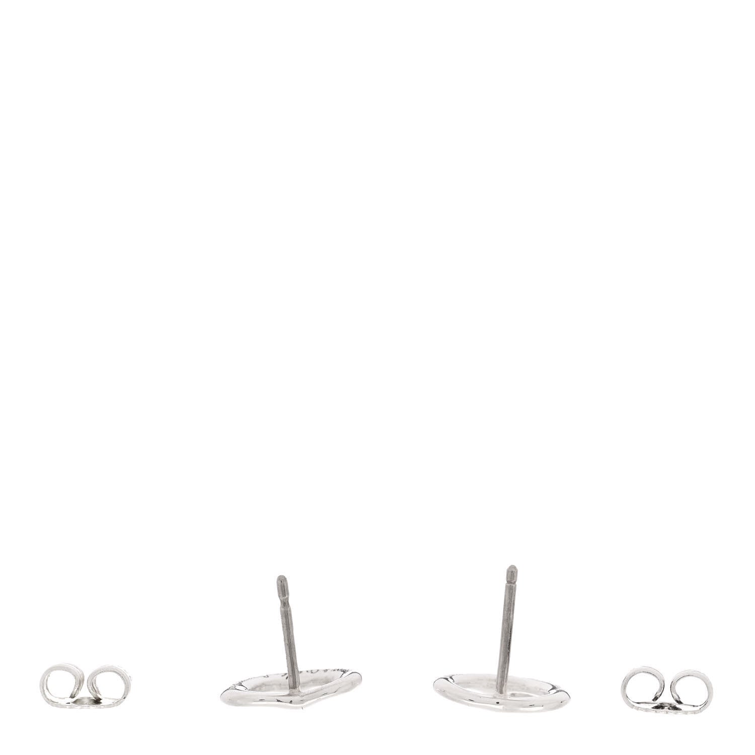 Tiffany Sterling Silver 11mm Elsa Peretti Open Heart Earrings 3 of 6