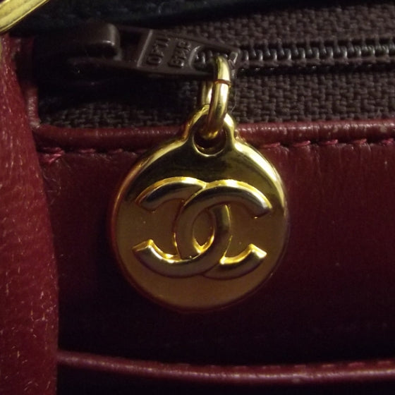 Lambskin Quilted Small Flap Navy