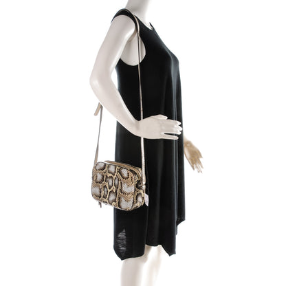 Gucci Python Small Soho Disco Bag Off White Nut Brown Beige 2 of 8