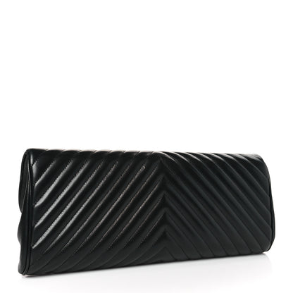 Chanel Lambskin Chevron Evening Clutch Black 3 of 10