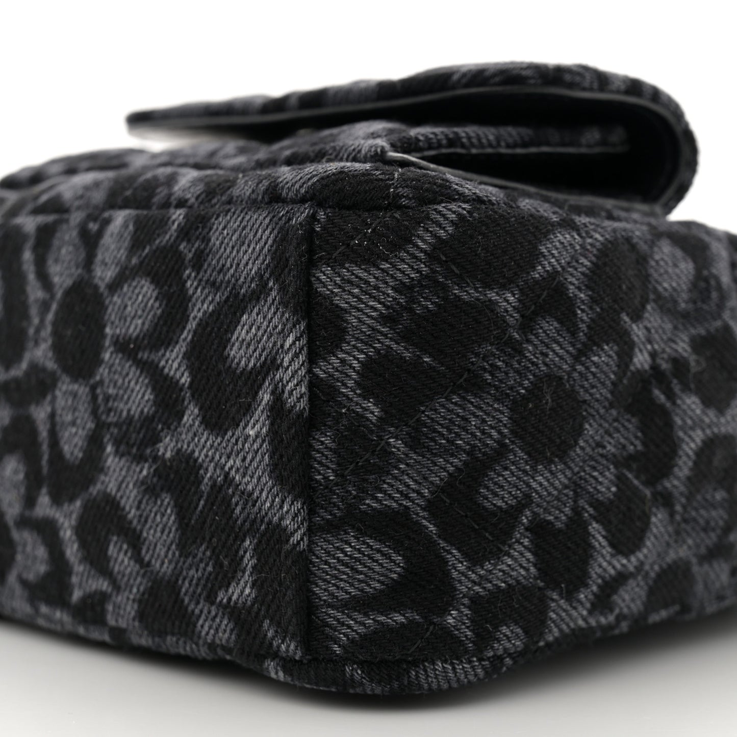 Denim Quilted Flower CC Mini Classic Backpack Black