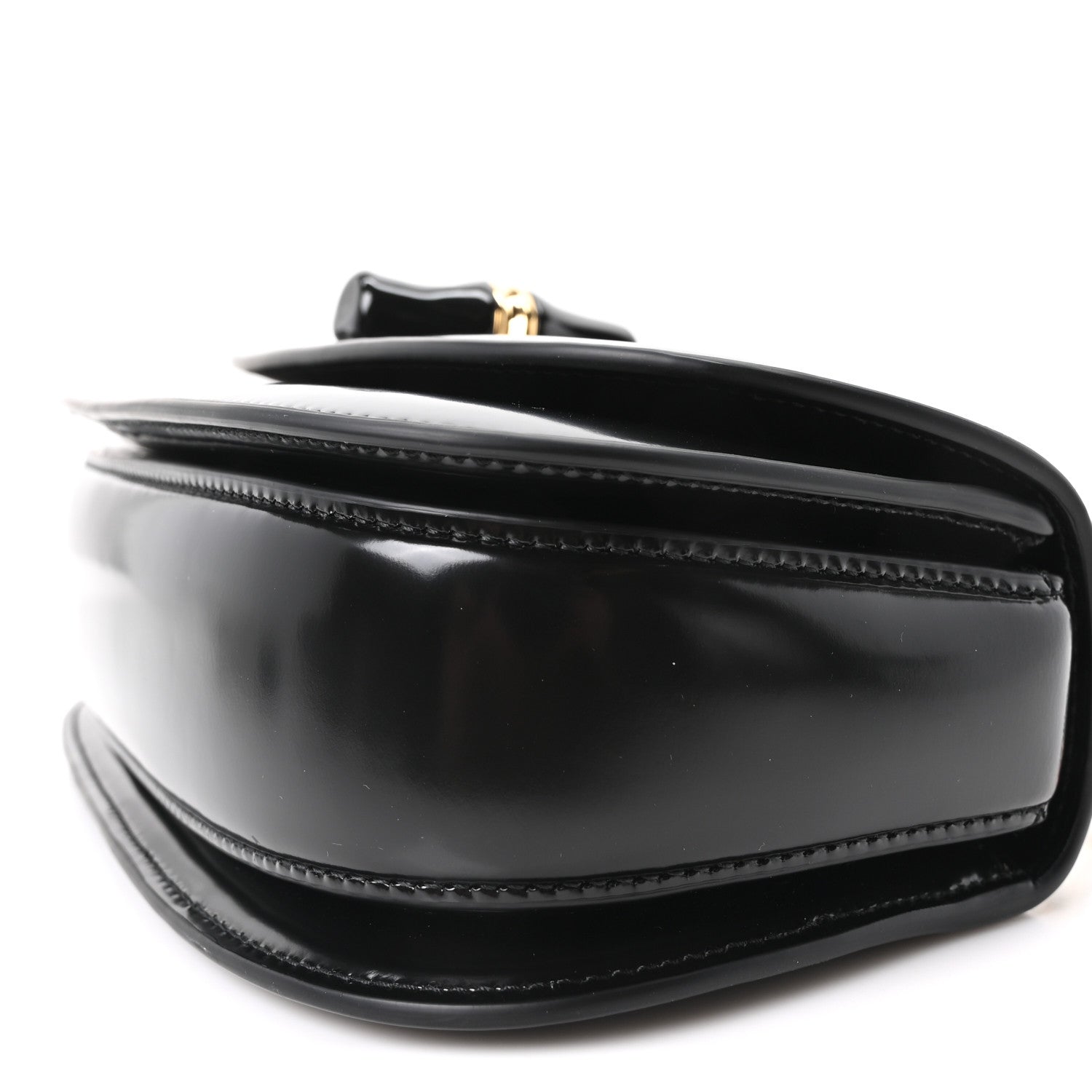 Gucci Shiny Polished Calfskin Medium Bamboo Diva Black 11 of 11