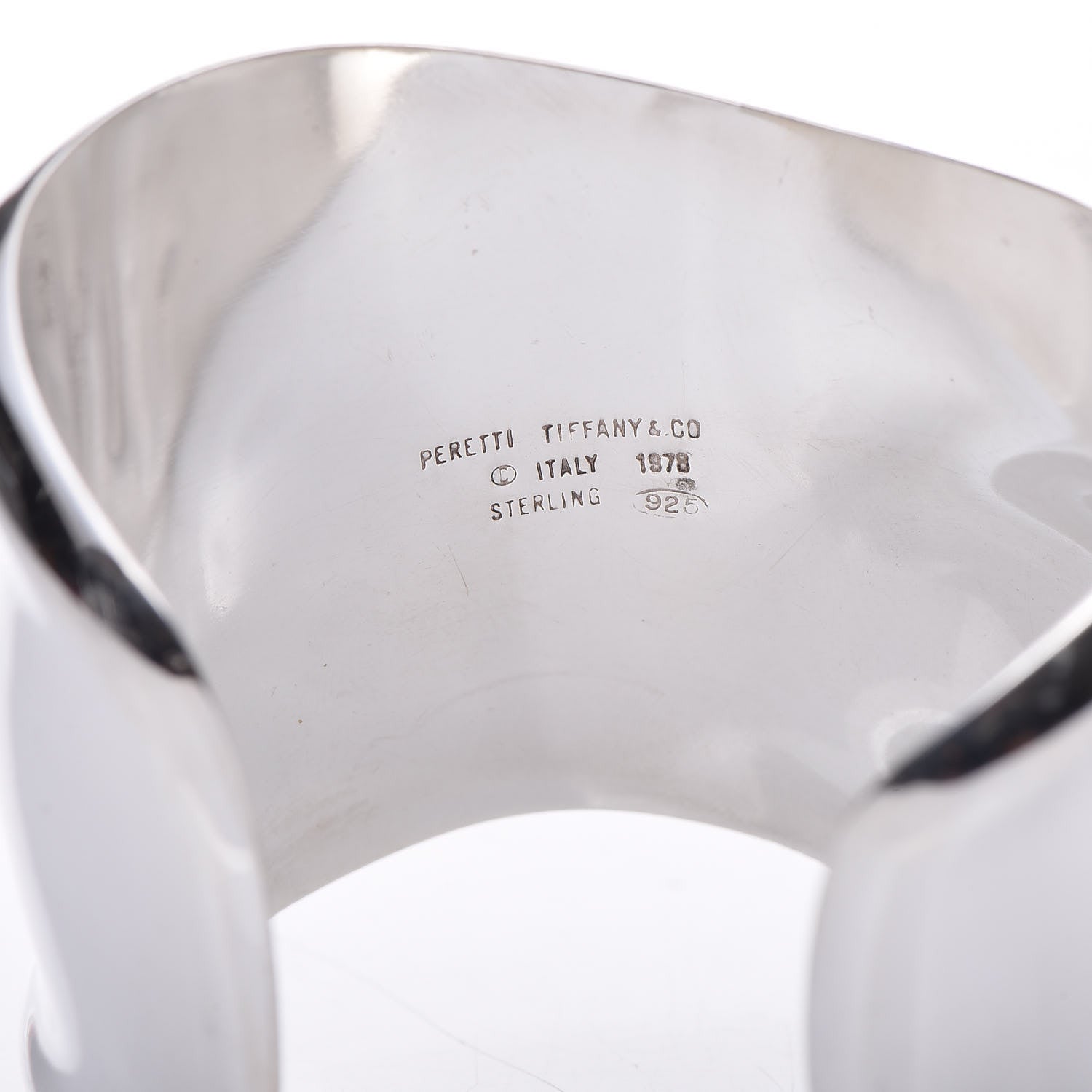 Tiffany Sterling Silver Medium Elsa Peretti Right Wrist Bone Cuff Bracelet 4 of 4