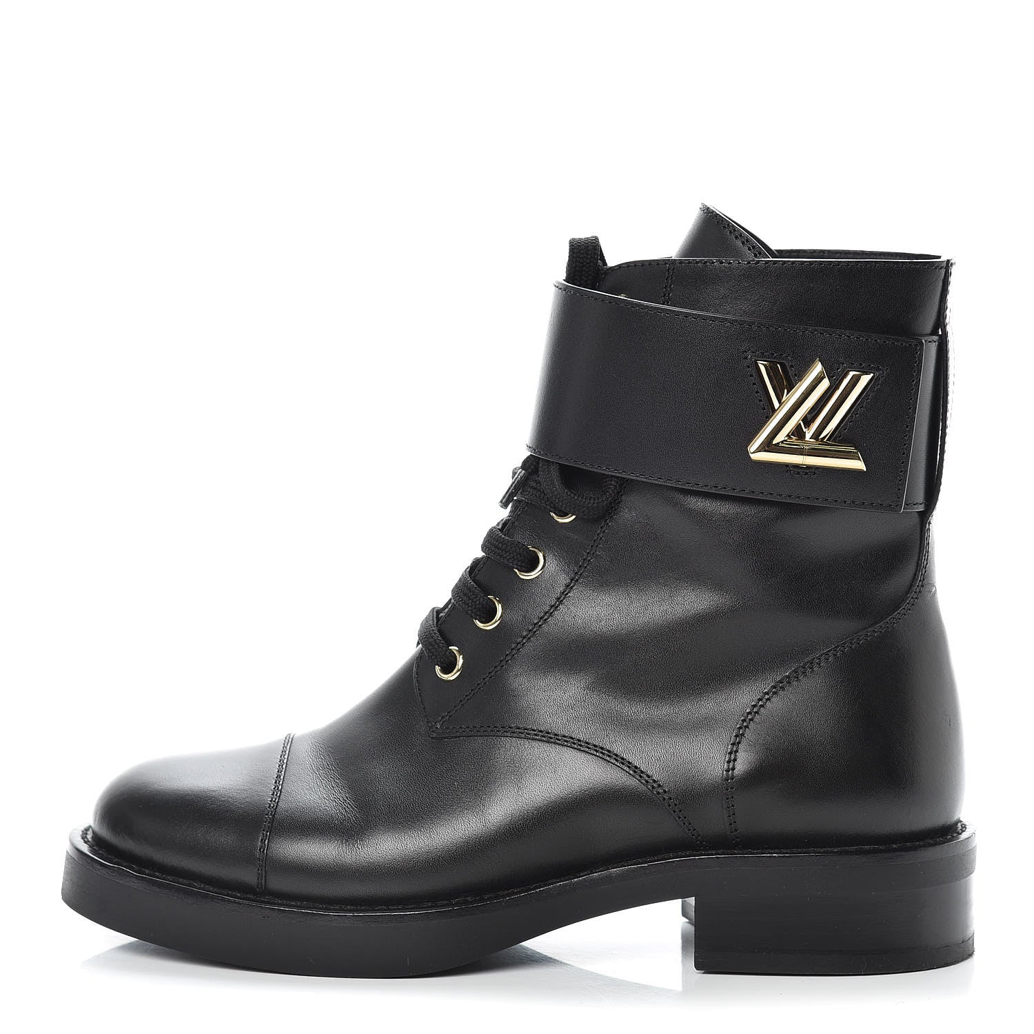 Louis Vuitton Calfskin Wonderland Ranger Boots 36 Black 1 of 9