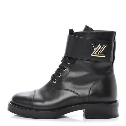 Louis Vuitton Calfskin Wonderland Ranger Boots 36 Black 1 of 9