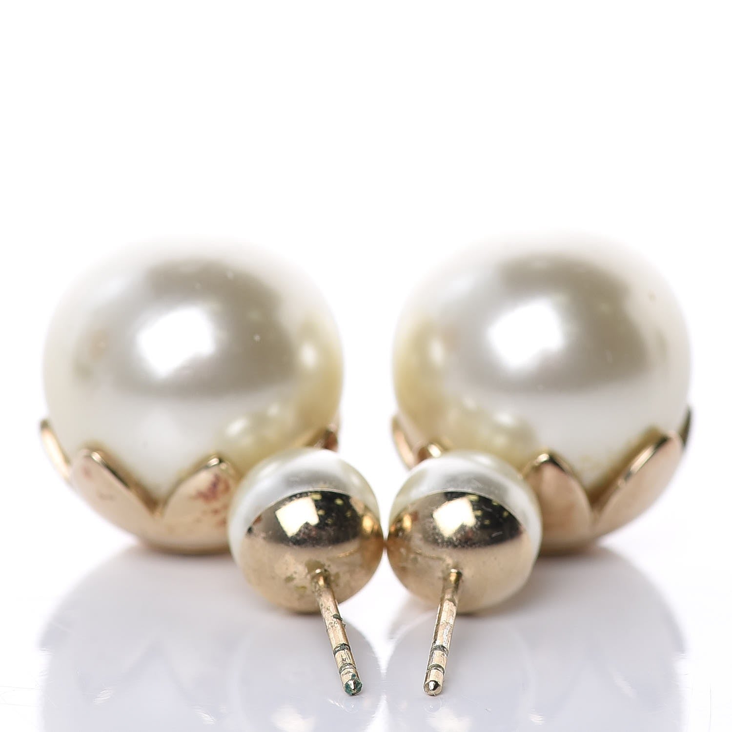 Christian Dior Pearl Mise En Dior Tribal Earrings Gold 3 of 6