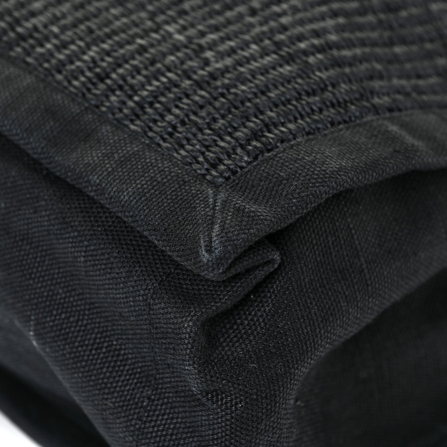 Saint Laurent Raffia Linen Calfskin Rive Gauche Tote Black 14 of 18
