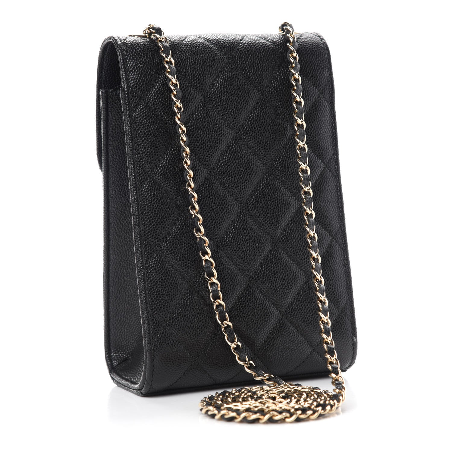 Chanel Caviar Quilted Golden Class Phone Holder Black 3 of 12