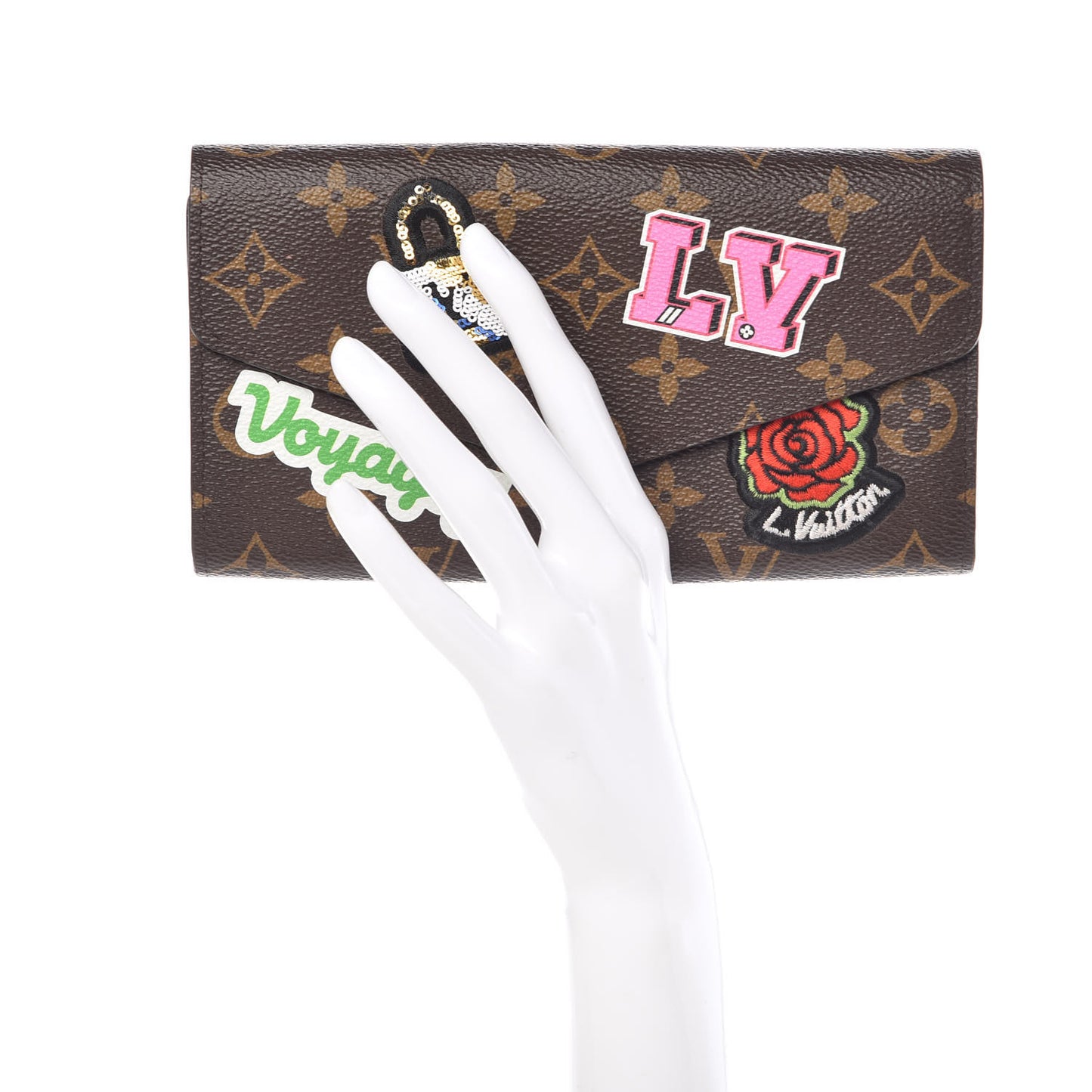 Monogram Travel Stickers Sarah Wallet