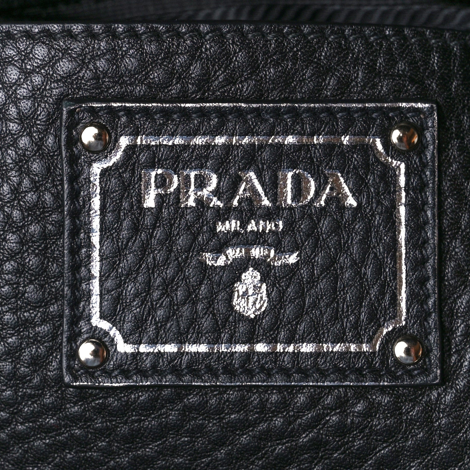 Prada Vitello Daino Tote Black 6 of 12