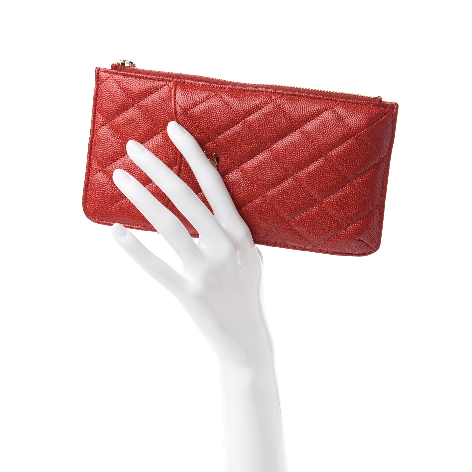 Chanel Caviar Quilted Classic iPhone Pouch Red 2 of 11