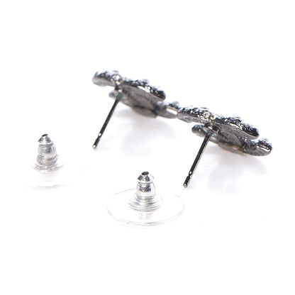 Chanel Pearl CC Earrings Ruthenium 3 of 4