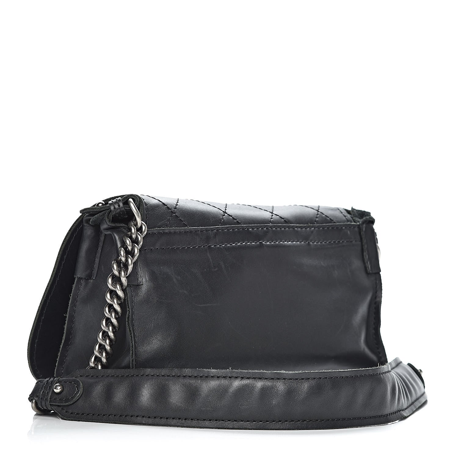 Chanel Calfskin Stitched Small Highlander Messenger Black 3 of 20