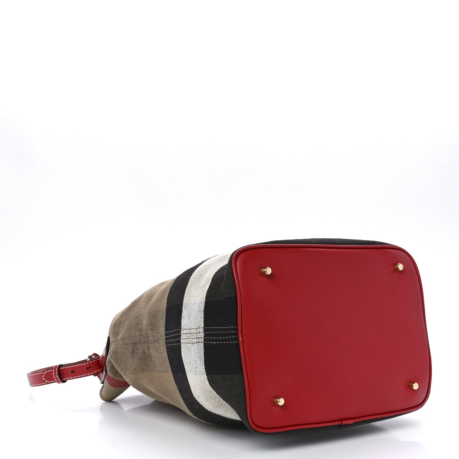 Burberry Canvas Mega Check Medium Ashby Hobo Cadmium Red 3 of 12