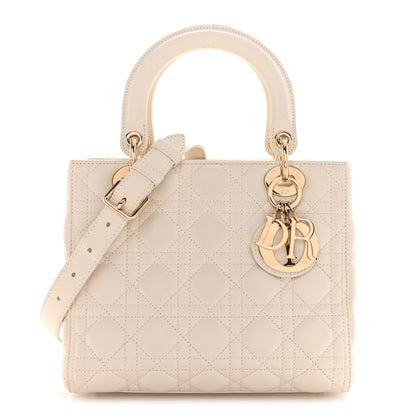 Christian Dior Lambskin Cannage Medium Lady Dior White 1 of 10
